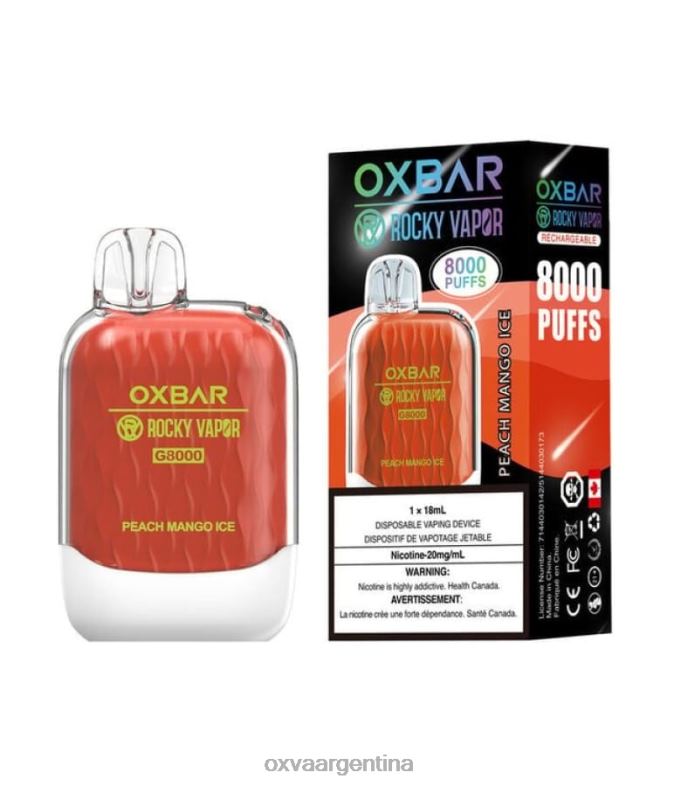 OXVA OXBAR G8000 OXVA Review hielo de mango durazno T06L39