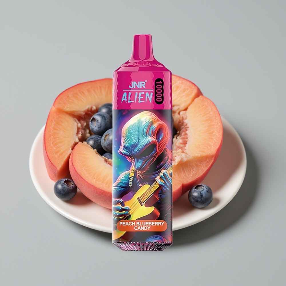 JNR Alien 10000 Puffs - 850mAh, Tipo-C, Dulce de Melocotón y Arándano