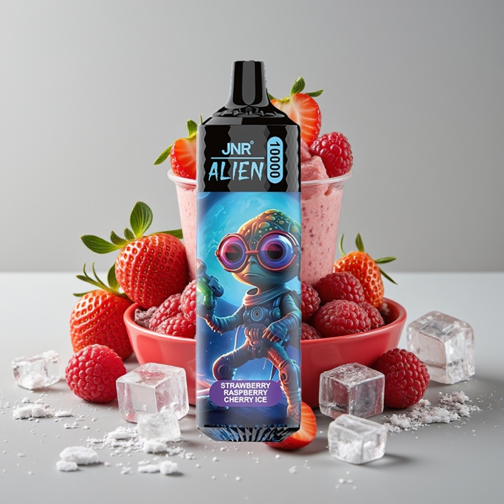JNR Alien 10000 Puffs 850mAh Tipo-C Fresa Frambuesa Cereza Hielo