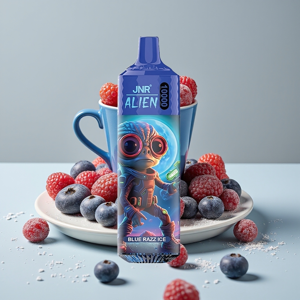 JNR Alien 10000 Puffs Dispositivo Vape Azul Frambuesa Hielo 850mAh Tipo-C RGB