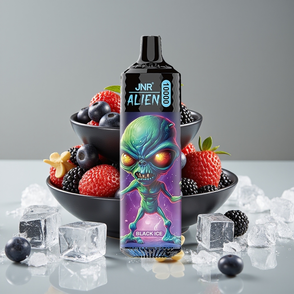 JNR Alien 10000 Puffs Negro Hielo 850mAh 20ml Tipo-C RGB