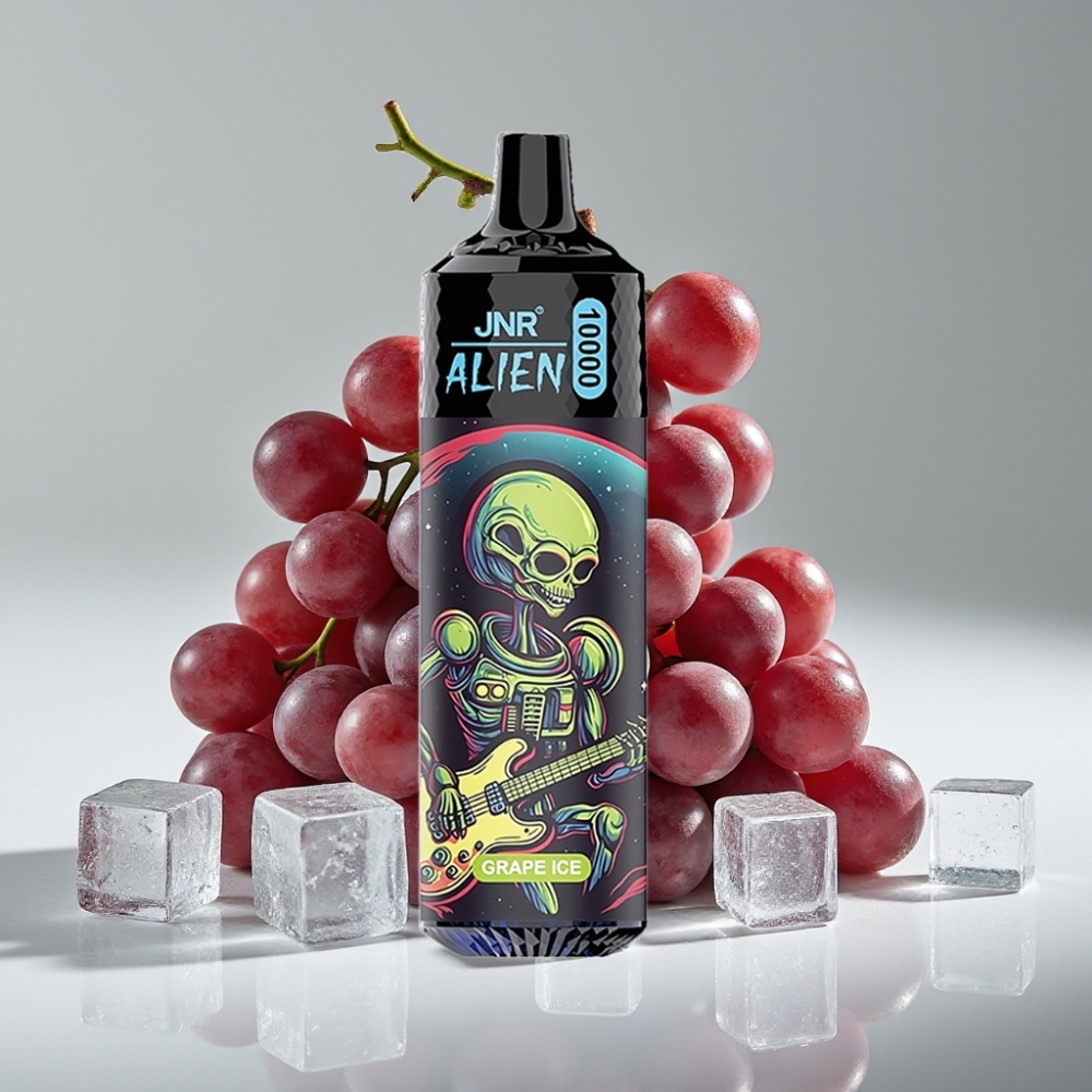 JNR Alien 10000 Puffs Vape Desechable 850mAh Tipo-C Uva Helada RGB