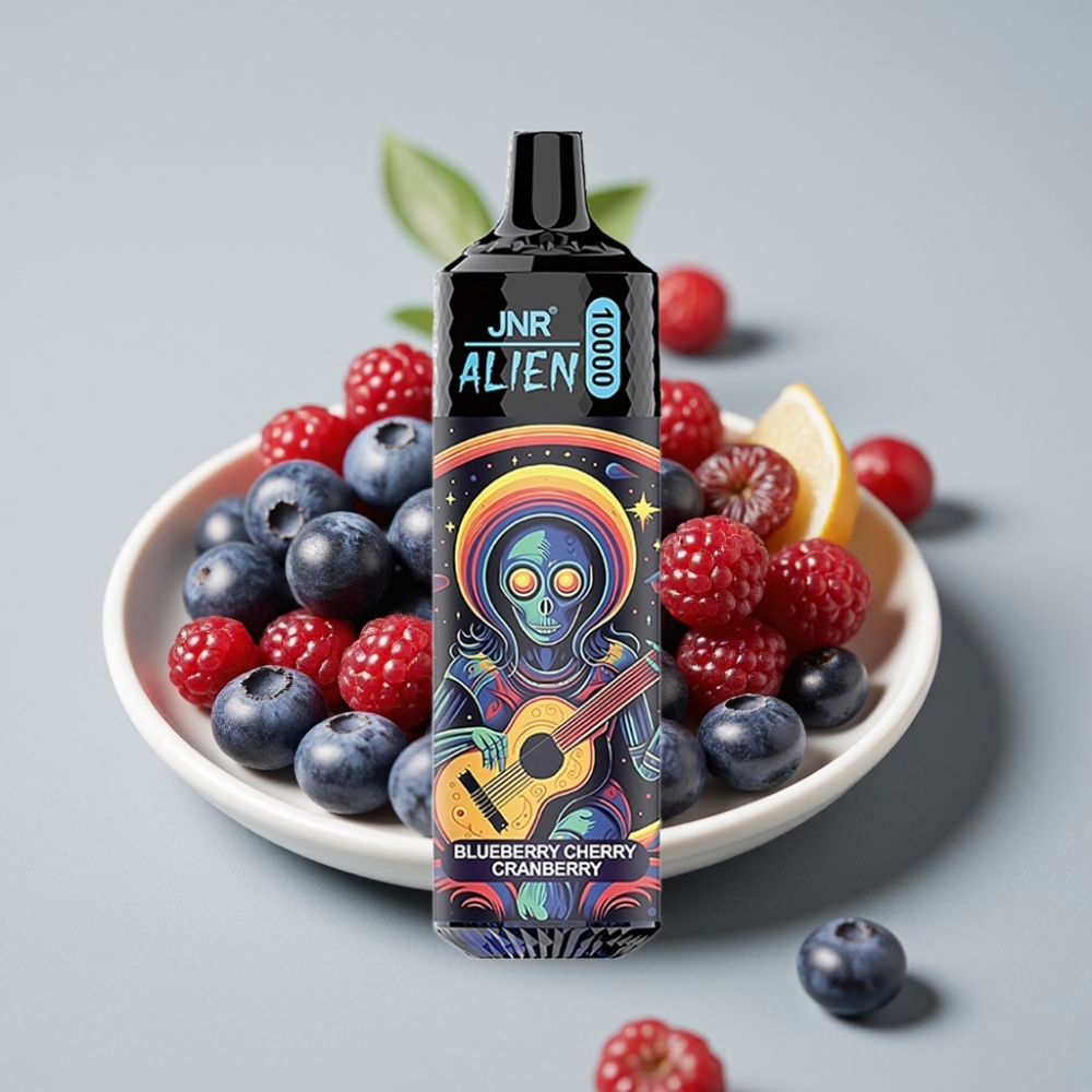 JNR Alien 10000 Puffs Vape Desechable Arándano Cereza Azul 850mAh Tipo-C RGB