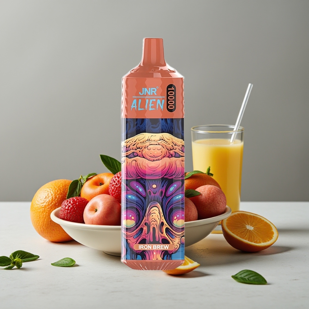 JNR Alien 10000 Puffs Vape Desechable Bebida de Hierro LED RGB Tipo-C