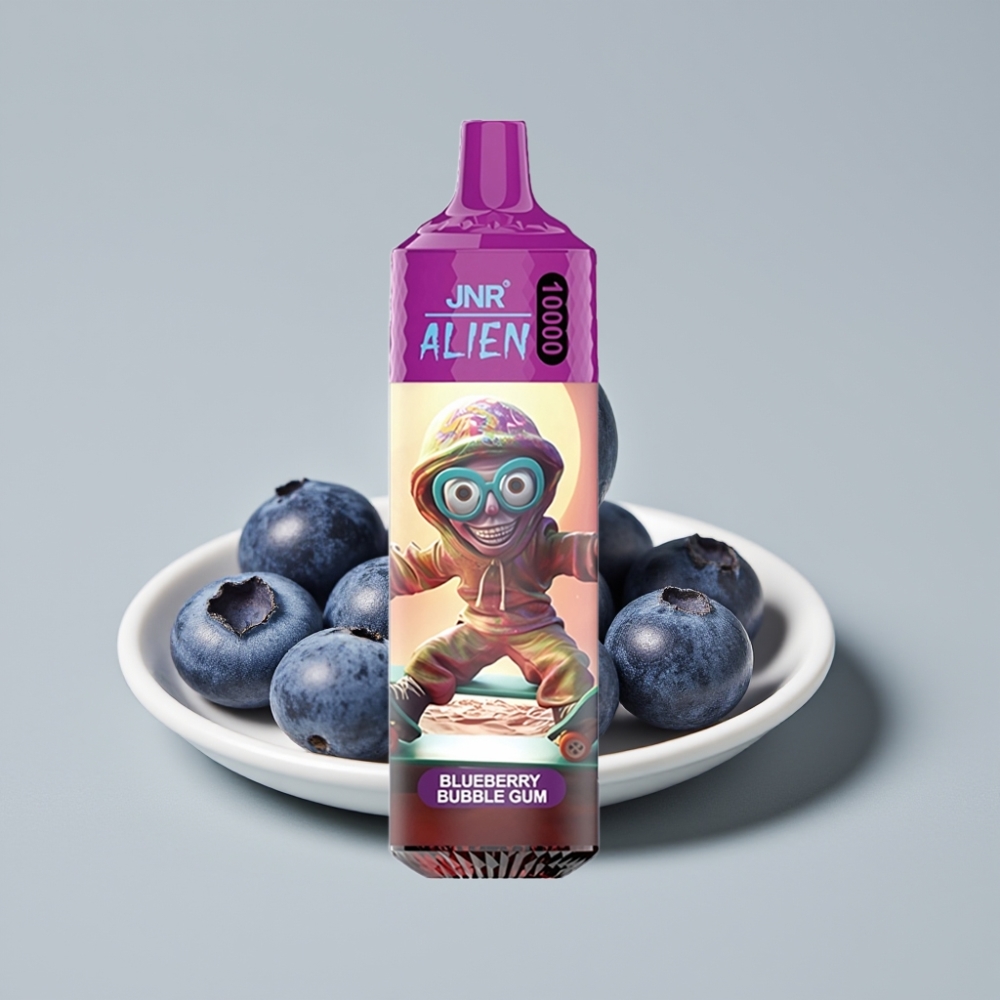 JNR Alien 10000 Puffs Vape Desechable Chicle de Arándano 850mAh Tipo-C RGB