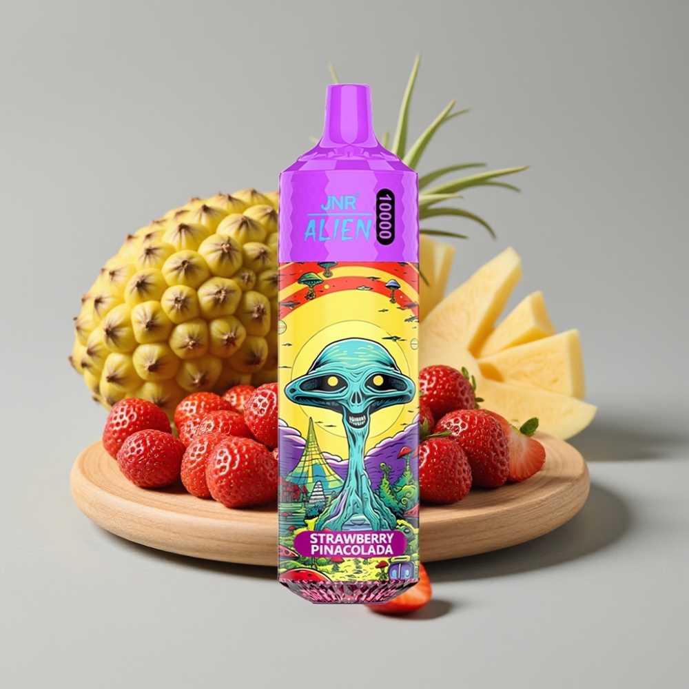 JNR Alien 10000 Puffs Vape Desechable Fresa Piña Colada 850mAh RGB Tipo-C