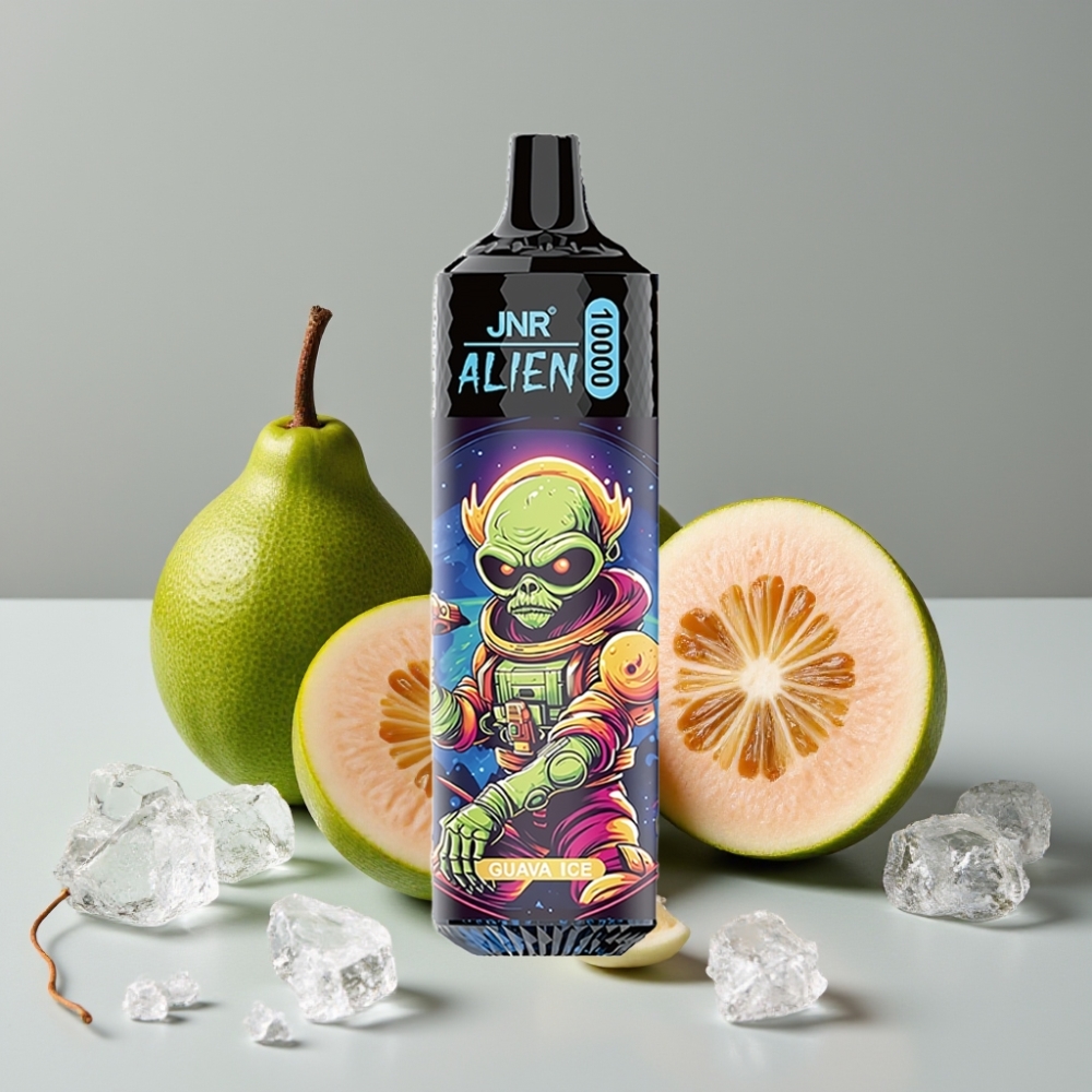 JNR Alien 10000 Puffs Vape Desechable Guayaba Hielo 850mAh Tipo-C RGB