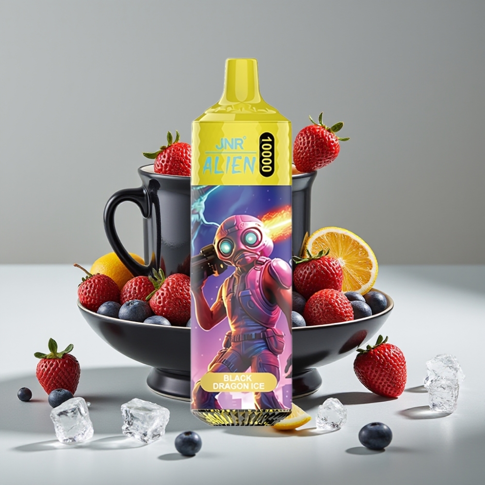 JNR Alien 10000 Puffs Vape Dragón Negro Hielo 850mAh Tipo-C RGB