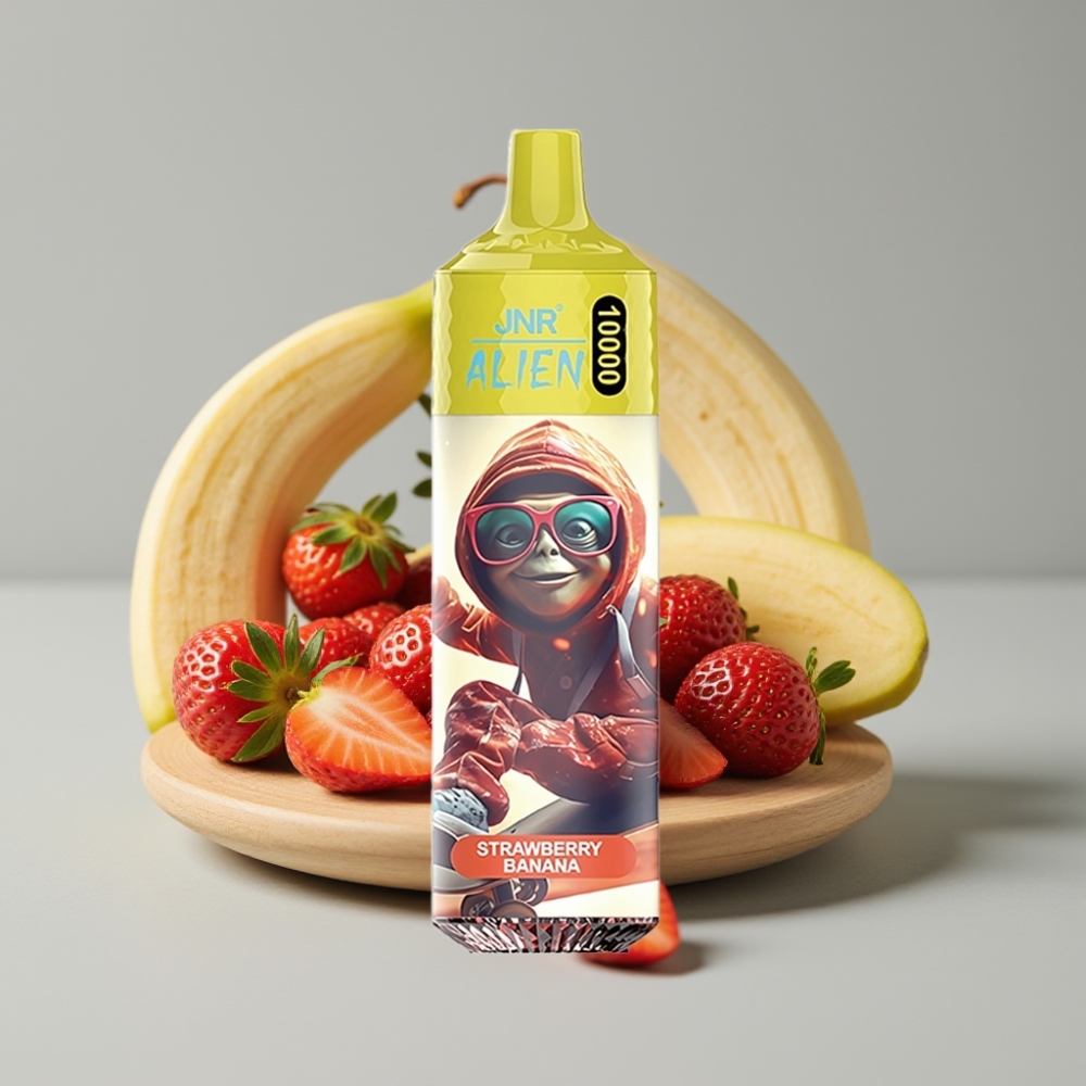 JNR Alien 10000 Puffs Vape Fresa Plátano 850mAh RGB Tipo-C