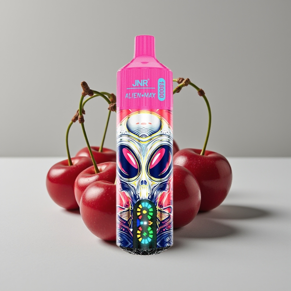 JNR Alien Max 18000 Puffs Doble Malla LED Cereza Arándano