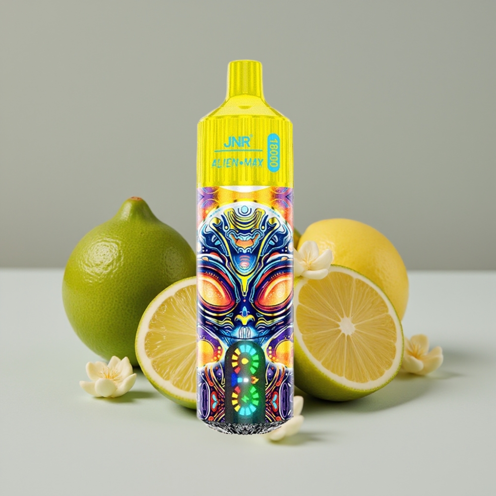 JNR Alien Max 18000 Puffs Doble Malla Pantalla LED Limón y Lima