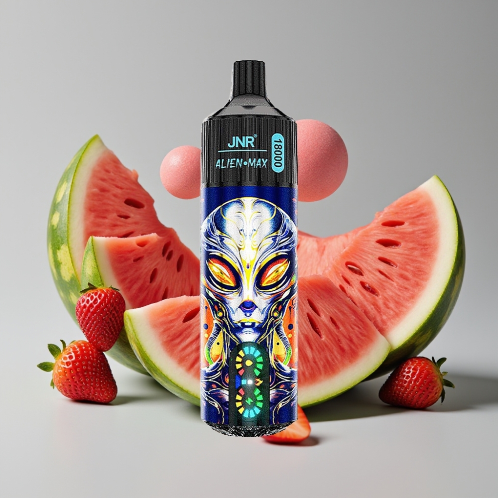 JNR Alien Max 18000 Puffs LED Dual Mesh Fresa Sandía Chicle Vape Desechable
