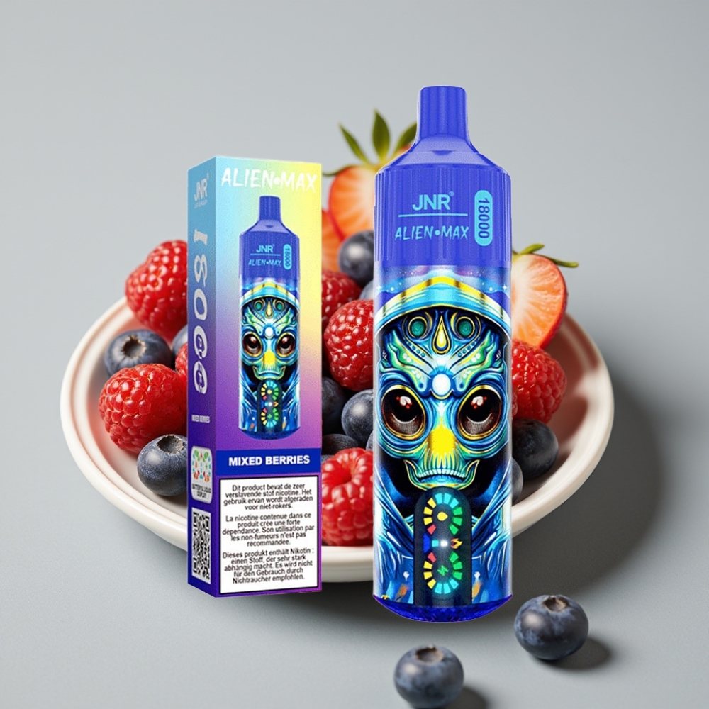 JNR Alien Max 18000 Puffs Pantalla LED Doble Malla 28ml Bayas Mixtas