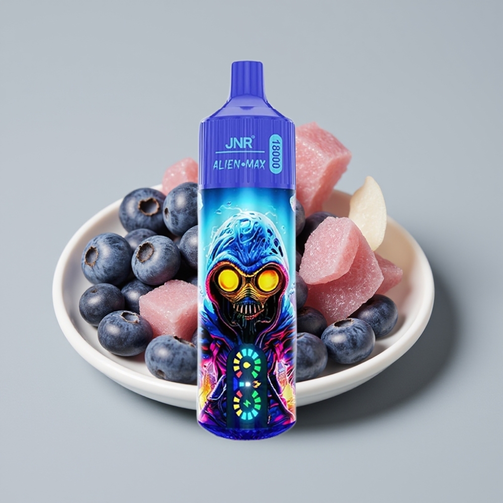 JNR Alien Max 18000 Puffs Pantalla LED Doble Malla Chicle Arándano