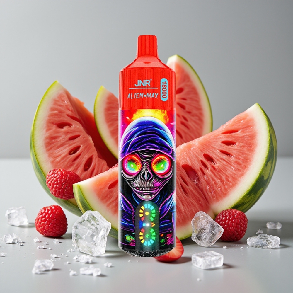 JNR Alien Max 18000 Puffs Pantalla LED Doble Malla Frambuesa Sandía Helada