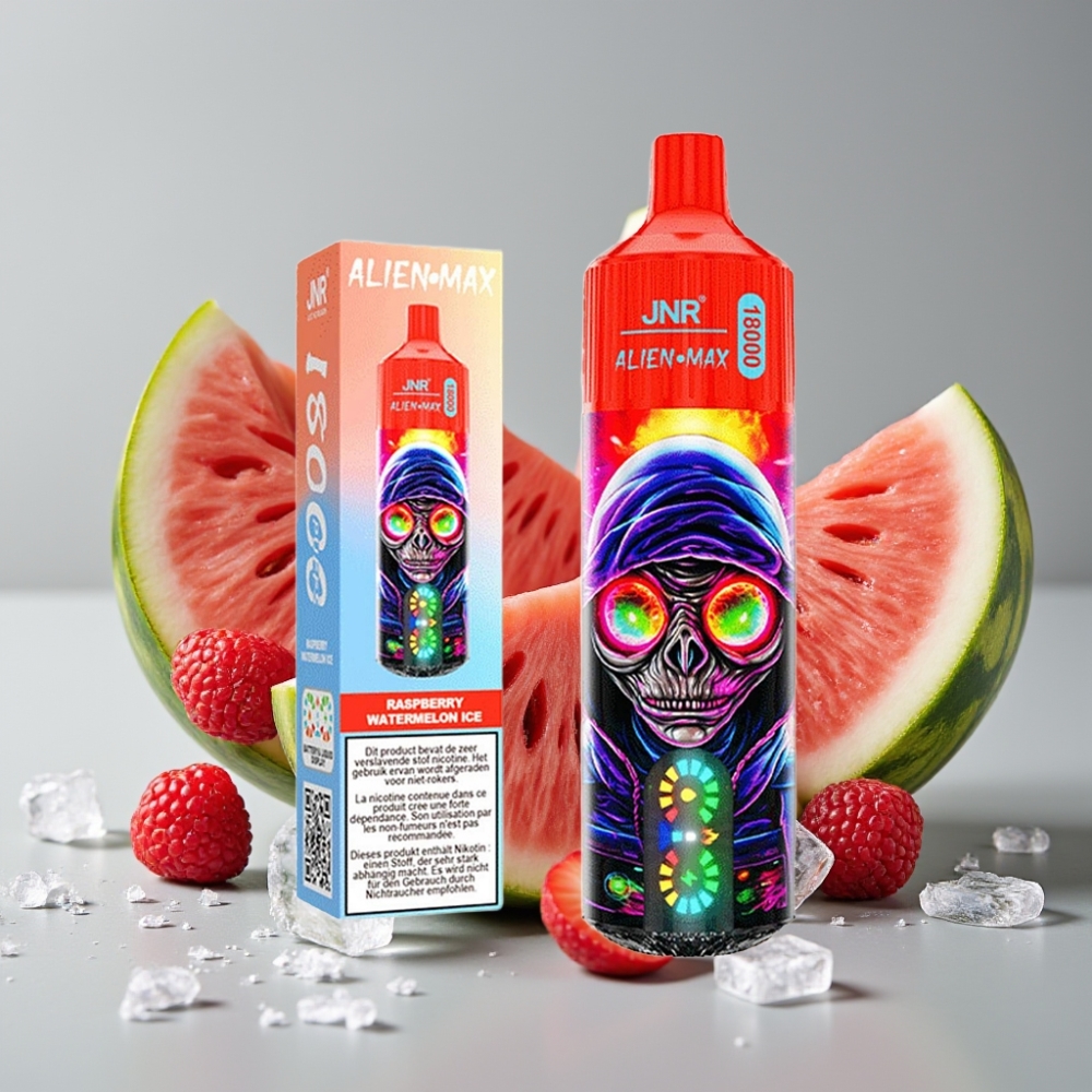 JNR Alien Max 18000 Puffs Pantalla LED Doble Malla Frambuesa Sandía Helada