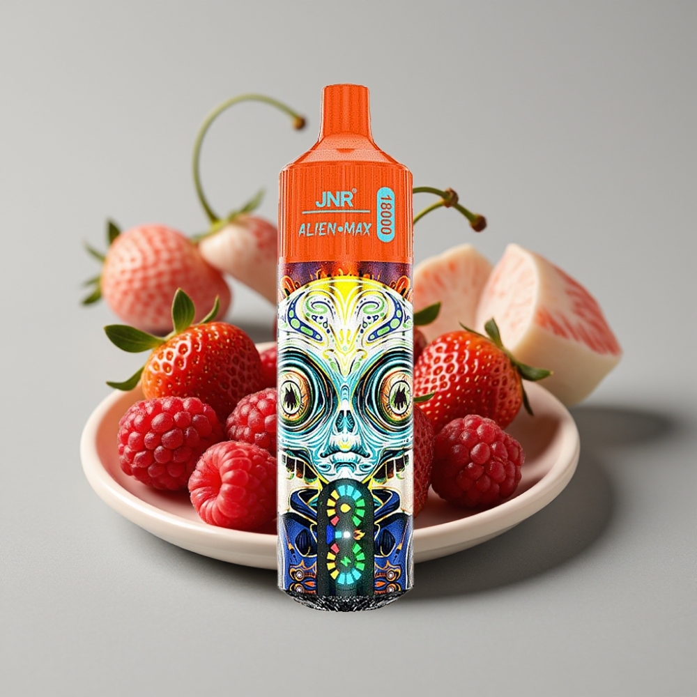 JNR Alien Max 18000 Puffs Pantalla LED Doble Malla Fresa Frambuesa Cereza