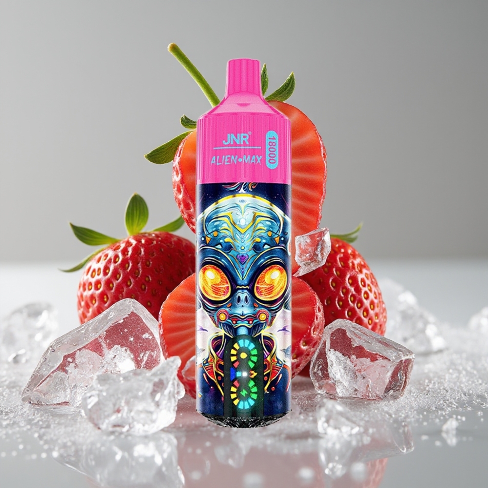 JNR Alien Max 18000 Puffs Pantalla LED Doble Malla Fresa Helada