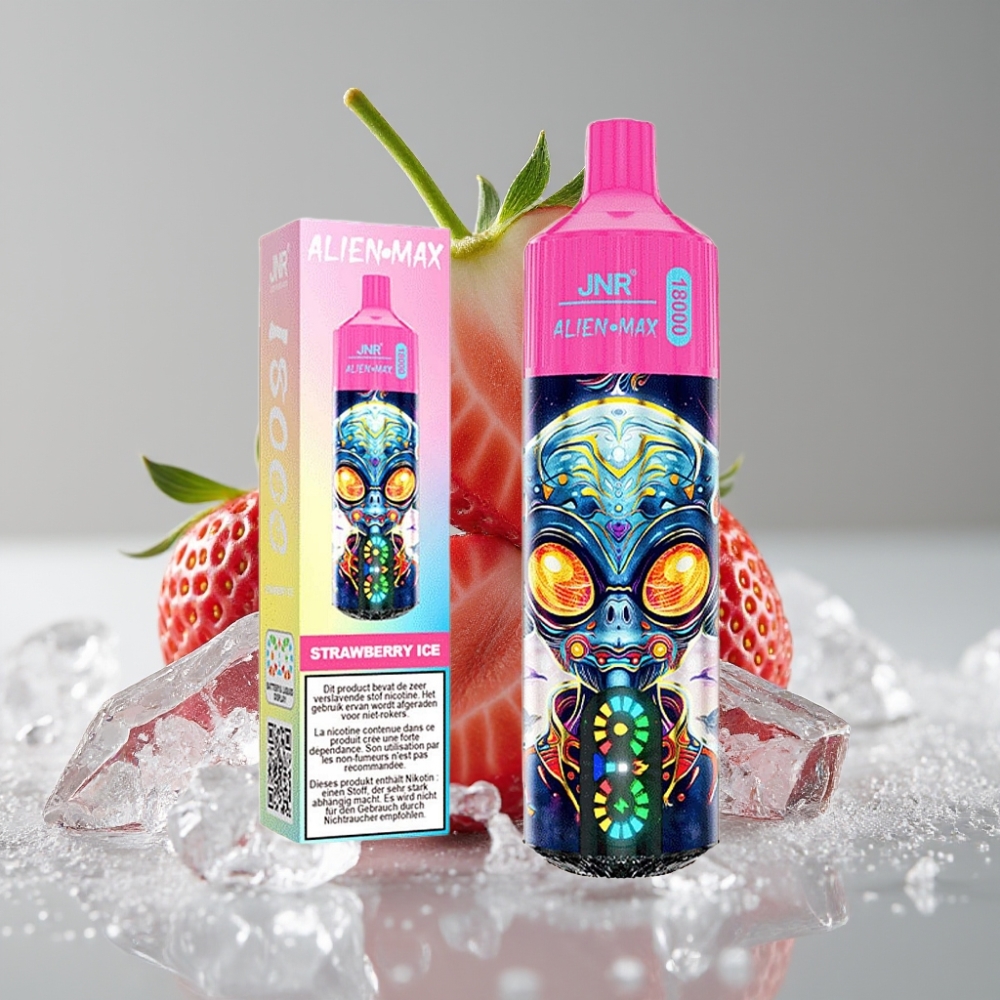 JNR Alien Max 18000 Puffs Pantalla LED Doble Malla Fresa Helada