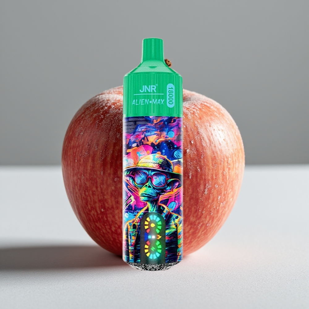 JNR Alien Max 18000 Puffs Pantalla LED Doble Malla Manzana Helada