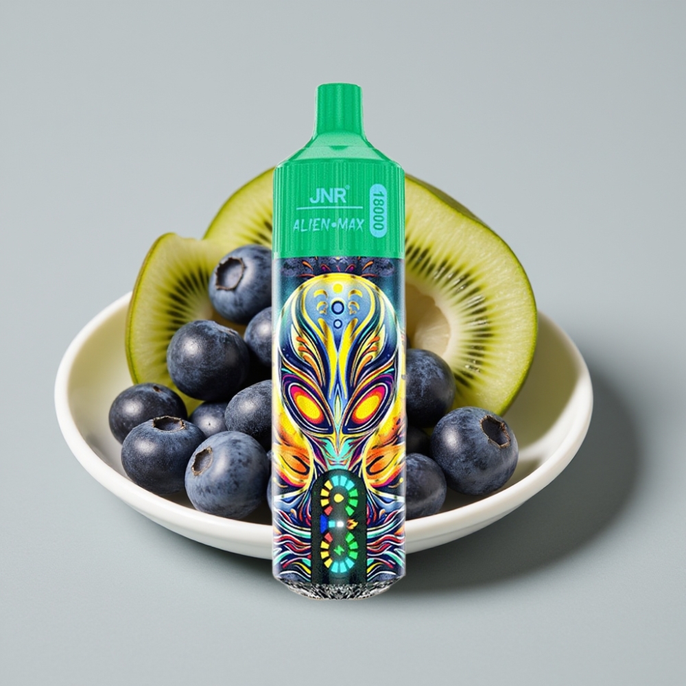 JNR Alien Max 18000 Puffs Pantalla LED Dual Mesh Sabor Arándano Kiwi