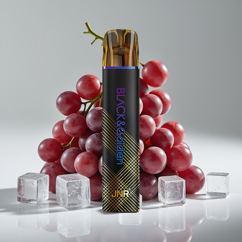 JNR Black&Golden 800 Puffs 2ml Vape Desechable Uva Helada TPD