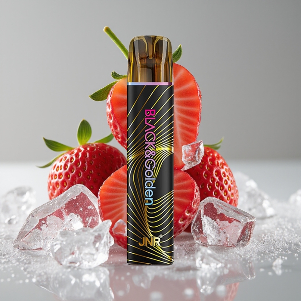 JNR Black&Golden 800 Puffs Fresa Helada Vape Desechable 550mAh 2ml TPD