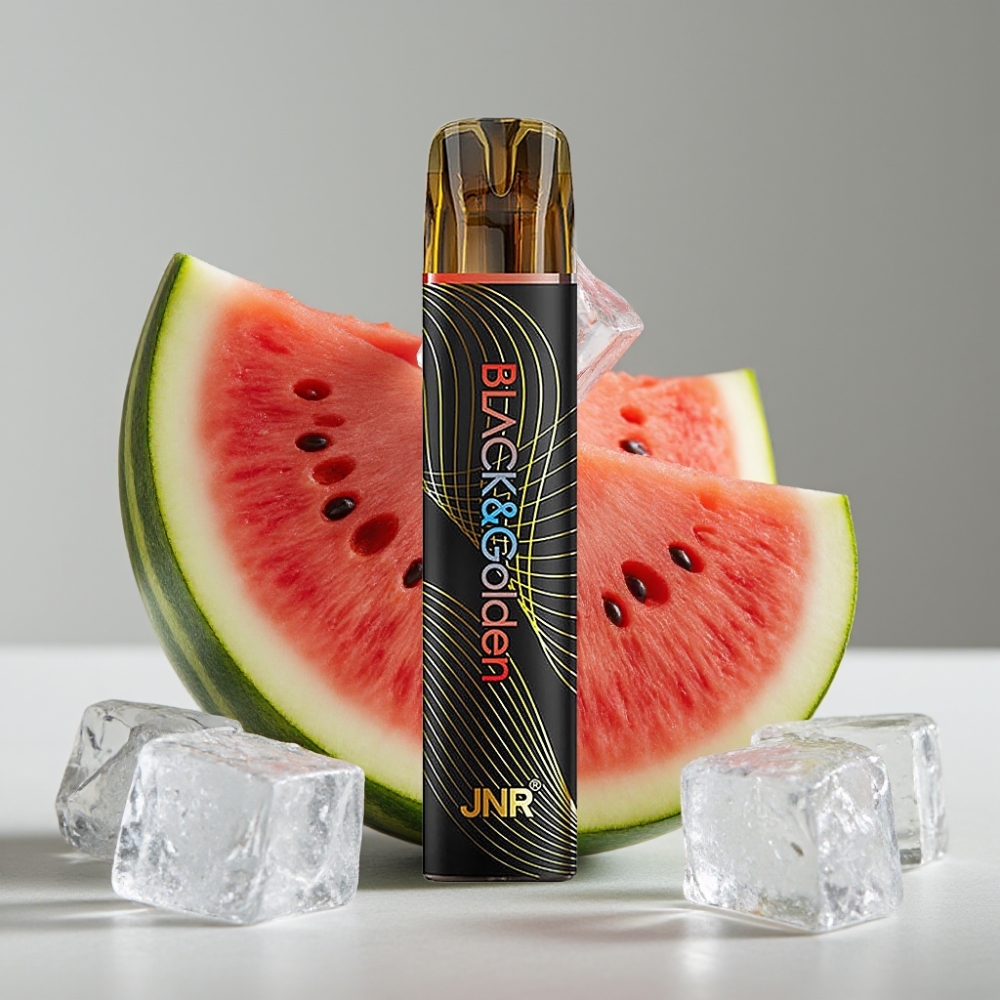 JNR Black&Golden 800 Puffs Sandía Helada Vape Desechable 550mAh 2ml TPD