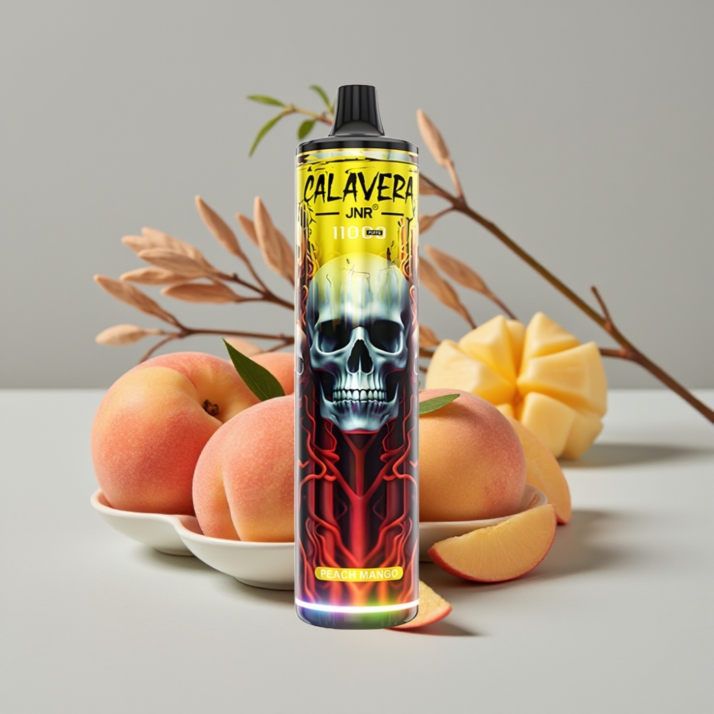 JNR Calavera 11000 Puffs Vape Desechable Durazno Mango Tipo-C 850mAh 21ml