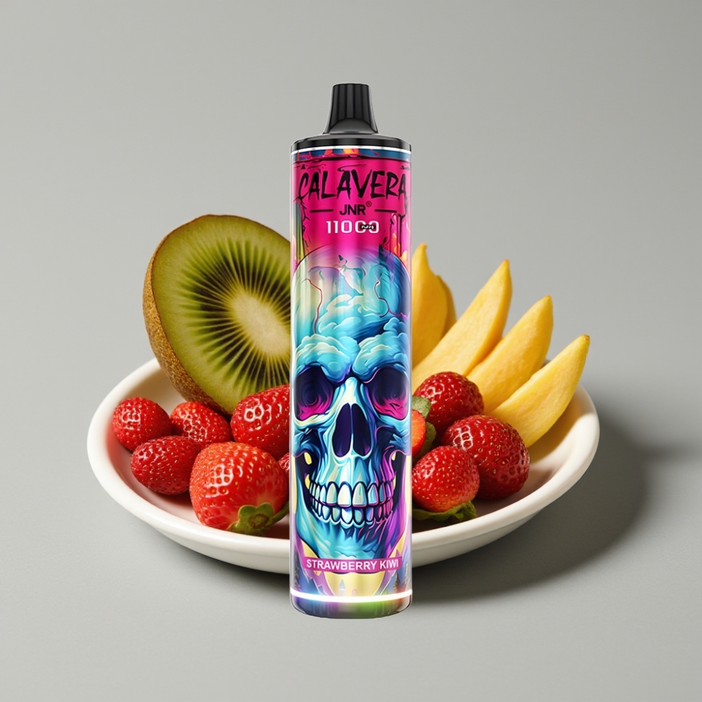 JNR Calavera 11000 Puffs Vape Desechable Fresa Kiwi Tipo-C 850mAh 21ml