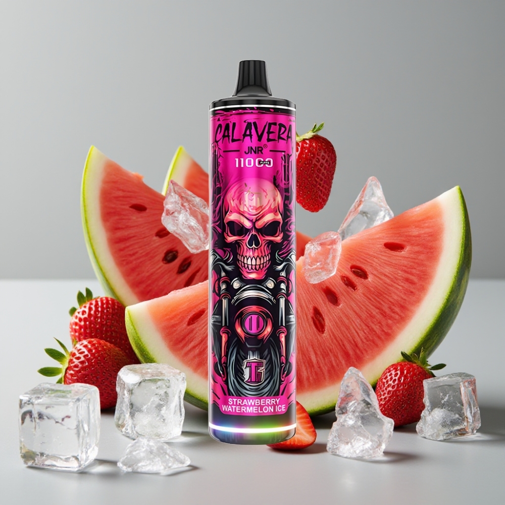JNR Calavera 11000 Puffs Vape Desechable Fresa Sandía Hielo con Carga Tipo-C y Batería 850mAh