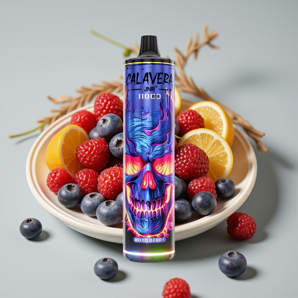 JNR Calavera 11000 Puffs Vape Desechable Tipo-C 850mAh 21ml Bayas Mixtas