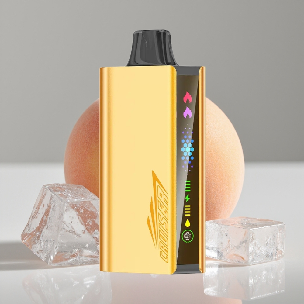 JNR Cruiser 12000 Puffs Sin Carga Vape Desechable Durazno Hielo Pantalla Animada