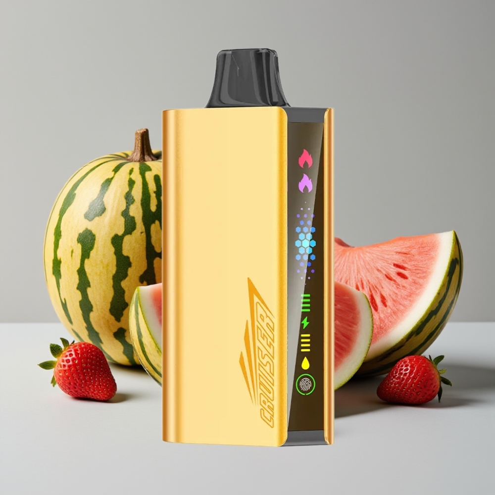 JNR Cruiser 12000 Puffs Sin Carga Vape Desechable Fresa Coco Sandía Batería 3500mAh Pantalla Animación