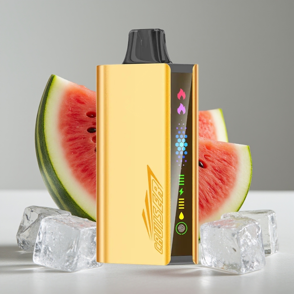 JNR Cruiser 12000 Puffs Sin Carga Vape Desechable Sandía Helada Pantalla Animada