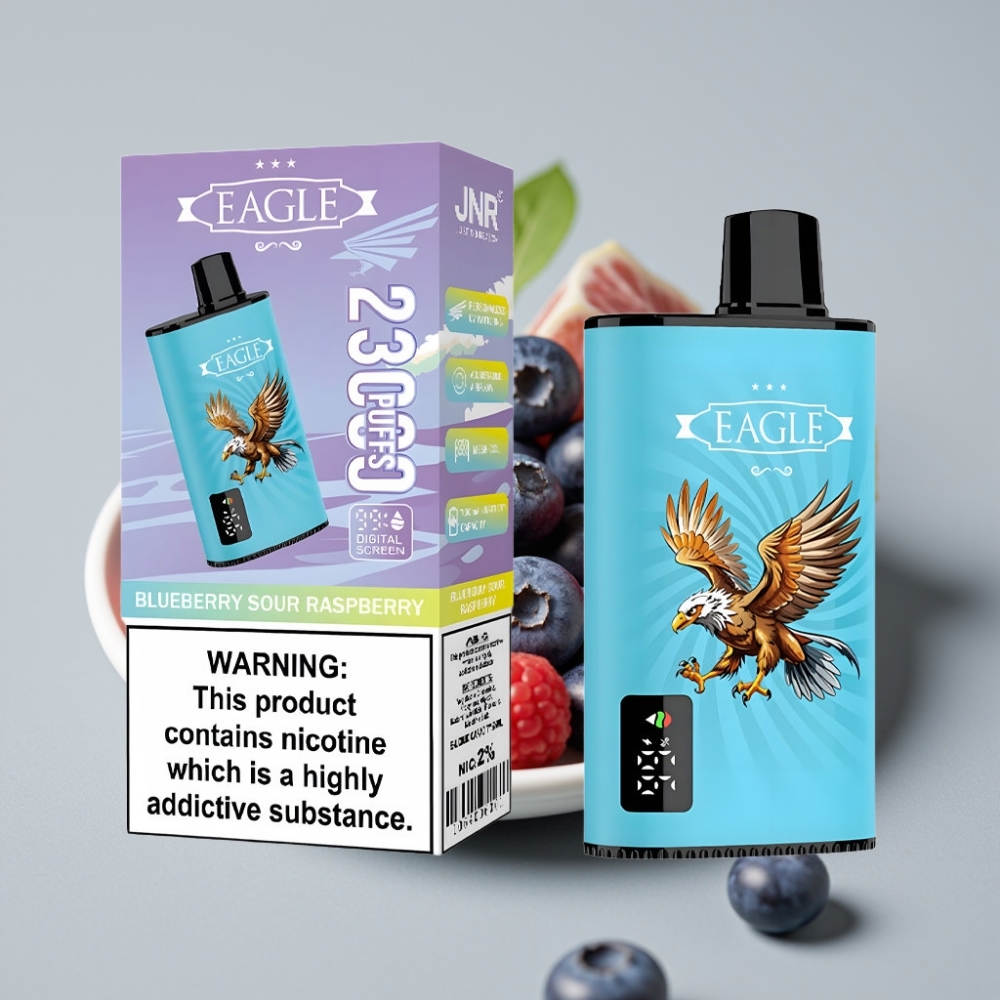 JNR EAGLE Smart 23000 Puffs Vape Desechable con Pantalla Digital y Arándano Frambuesa Ácida