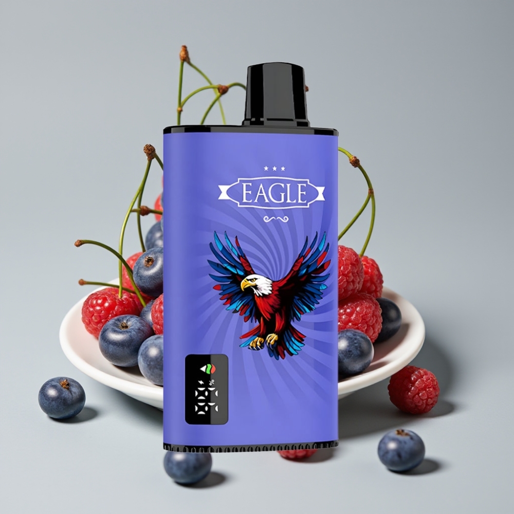 JNR EAGLE Smart 23000 Puffs Vape Desechable con Pantalla Digital y Bobina Mesh 1.0ohm - Cereza Frambuesa Azul