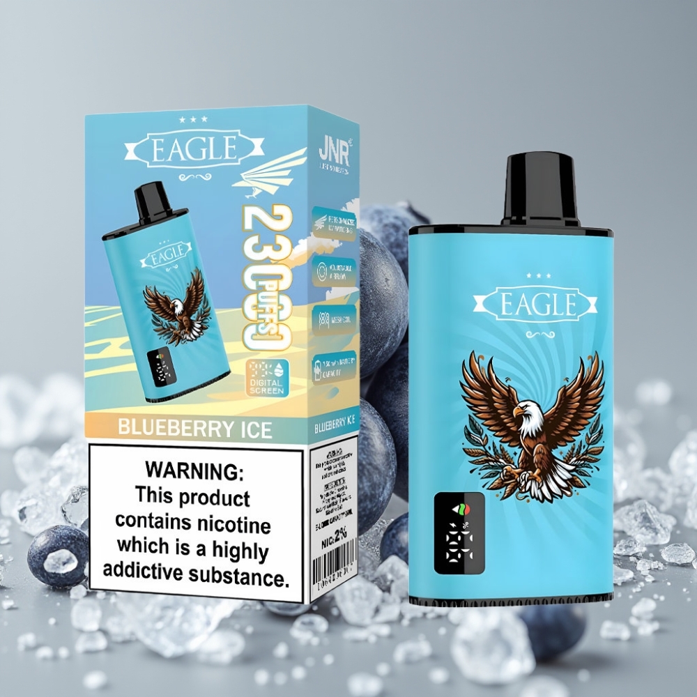 JNR EAGLE Smart 23000 Puffs Vape Desechable con Pantalla Digital y Coil Mesh 1.0ohm - Arándano Helado