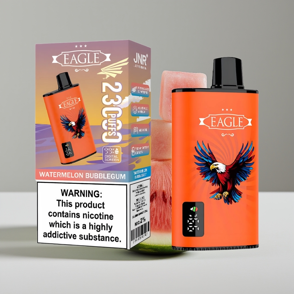 JNR EAGLE Smart 23000 Puffs Vape Desechable con Pantalla Digital y Coil Mesh 1.0ohm - Chicle Sandía