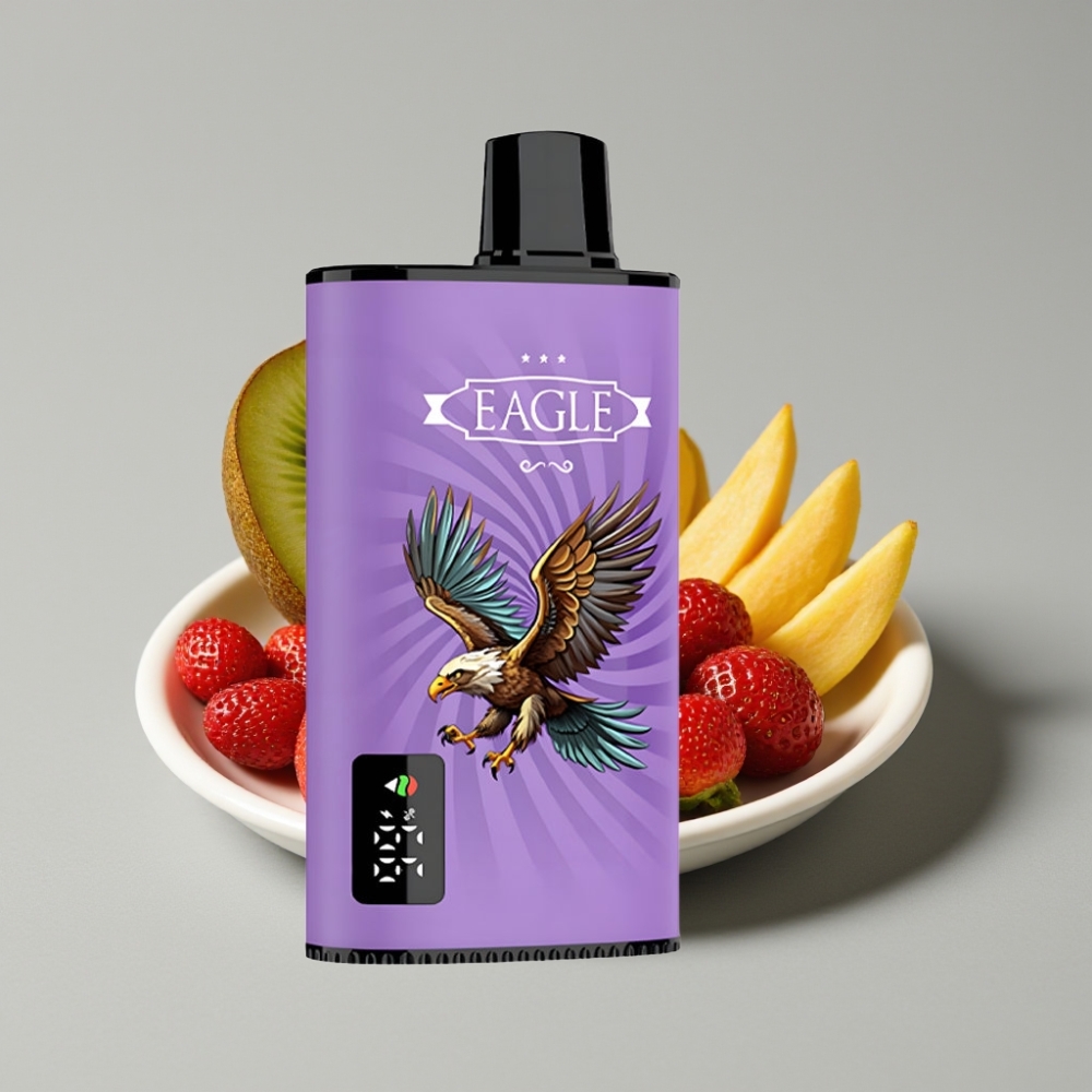 JNR EAGLE Smart 23000 Puffs Vape Desechable con Pantalla Digital y Coil Mesh 1.0ohm Fresa Kiwi
