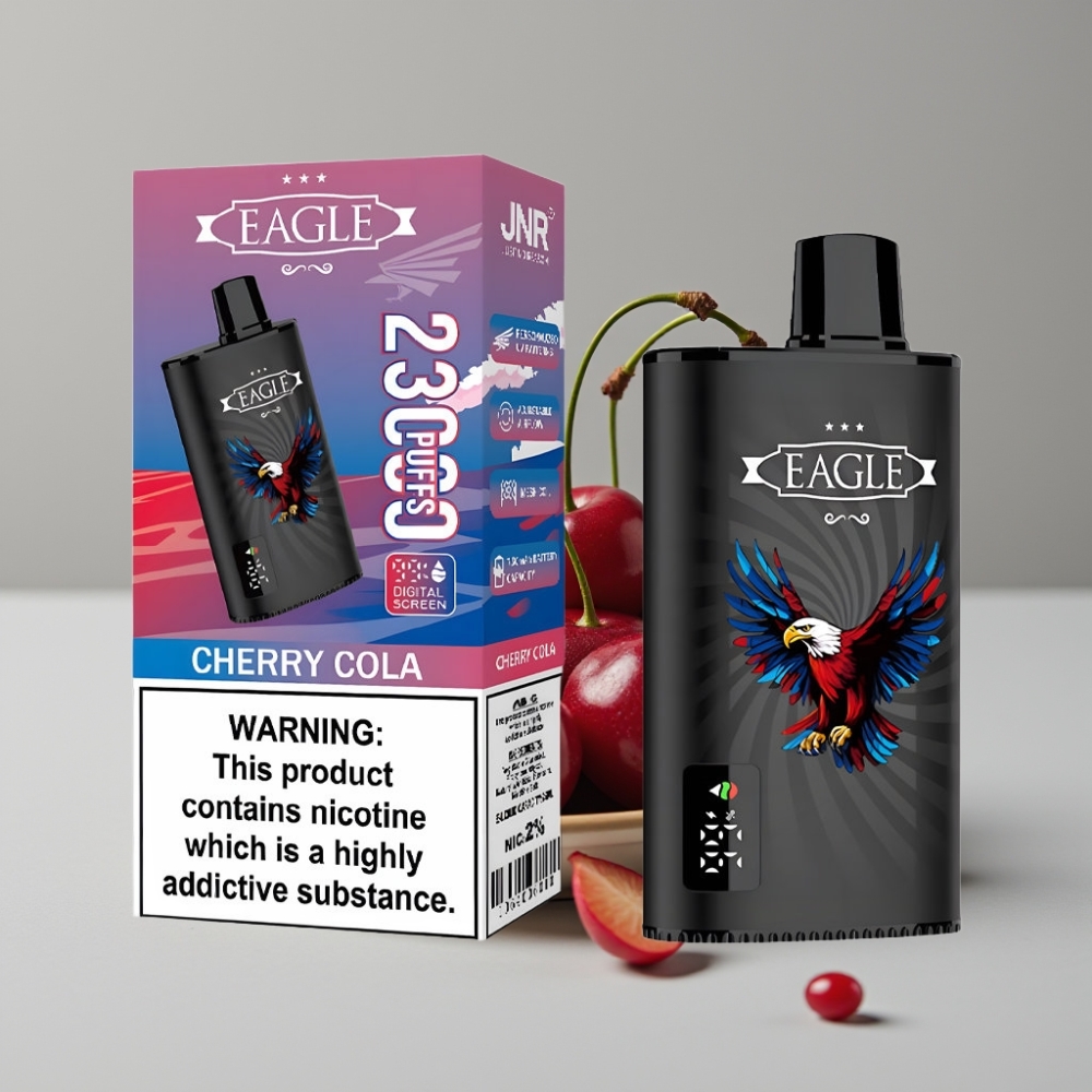 JNR EAGLE Smart 23000 Puffs Vape Desechable con Pantalla Digital y Sabor Cereza Cola