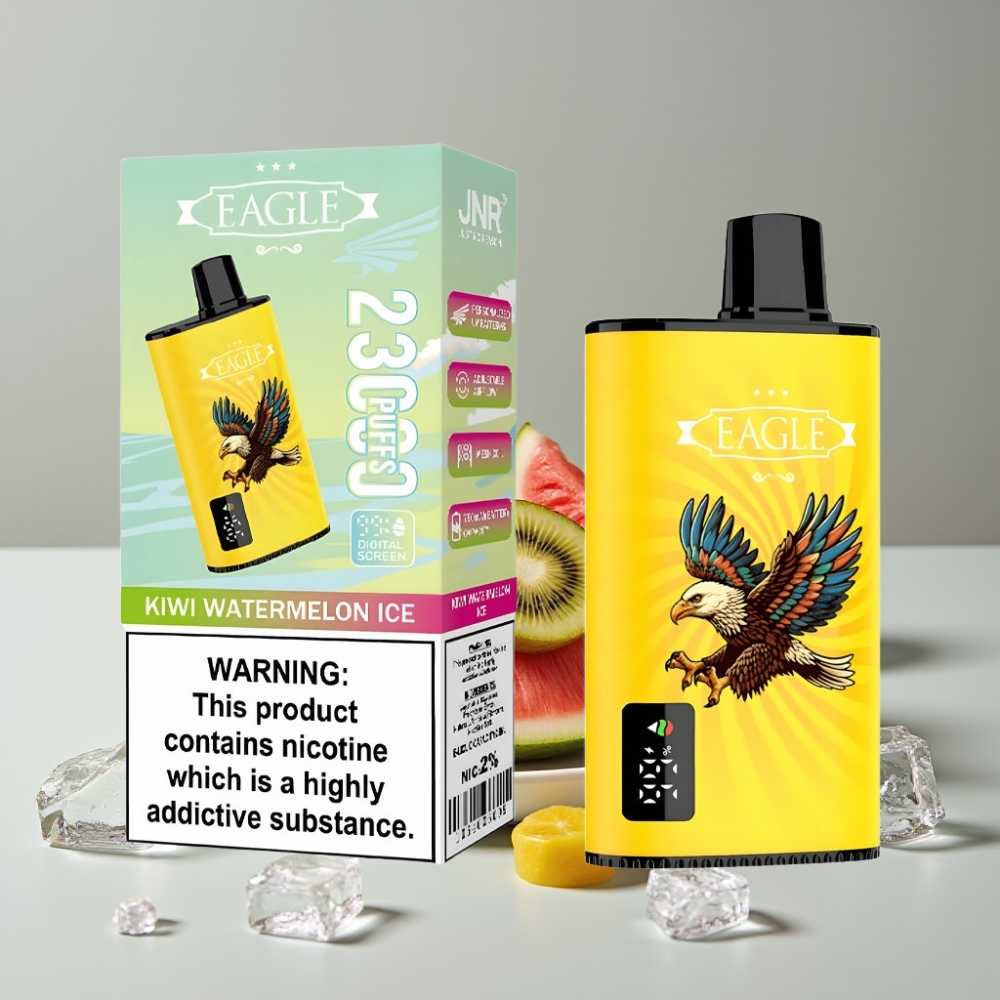 JNR EAGLE Smart 23000 Puffs Vape Desechable con Pantalla Digital y Sabor Kiwi Sandía Helada