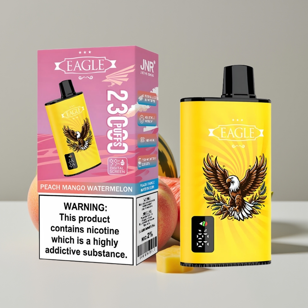 JNR EAGLE Smart 23000 Puffs Vape Desechable con Pantalla Digital y Sabor Melocotón Mango Sandía