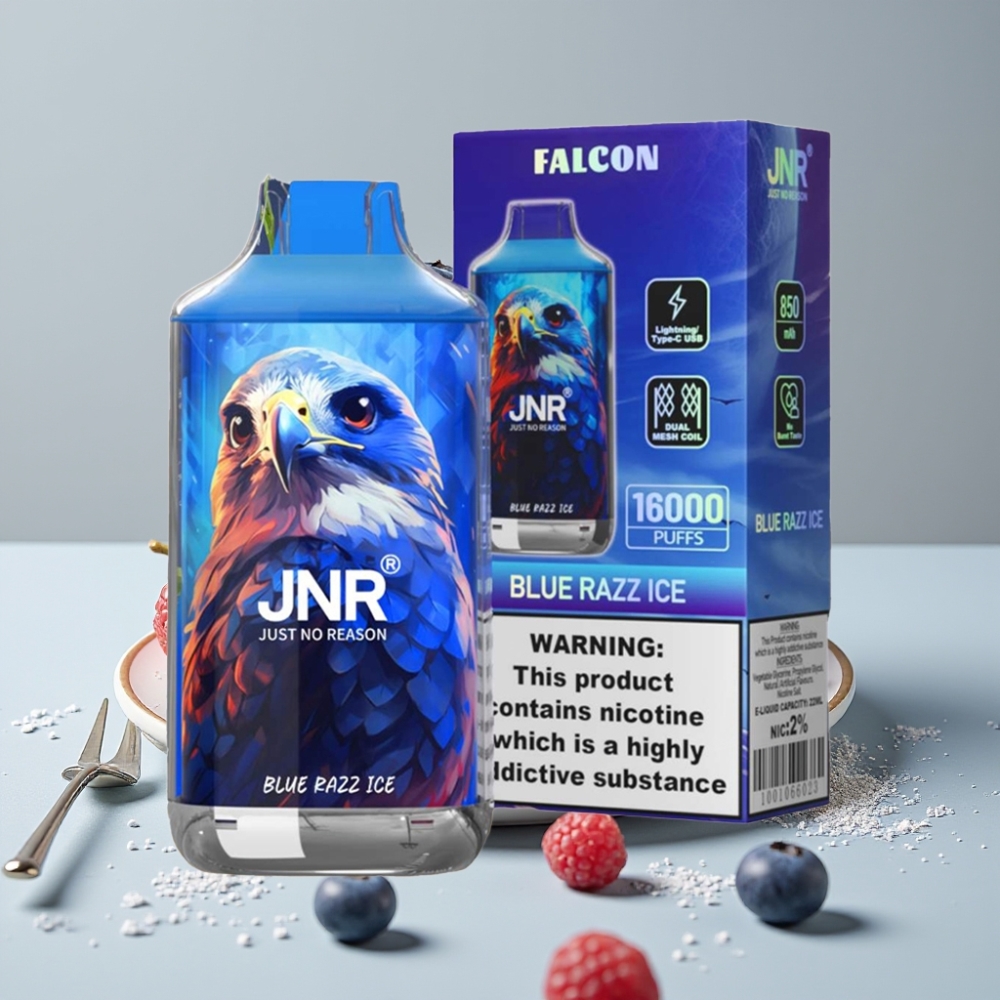 JNR Falcon 16000 Puffs 22ml Doble Malla Azul Helado