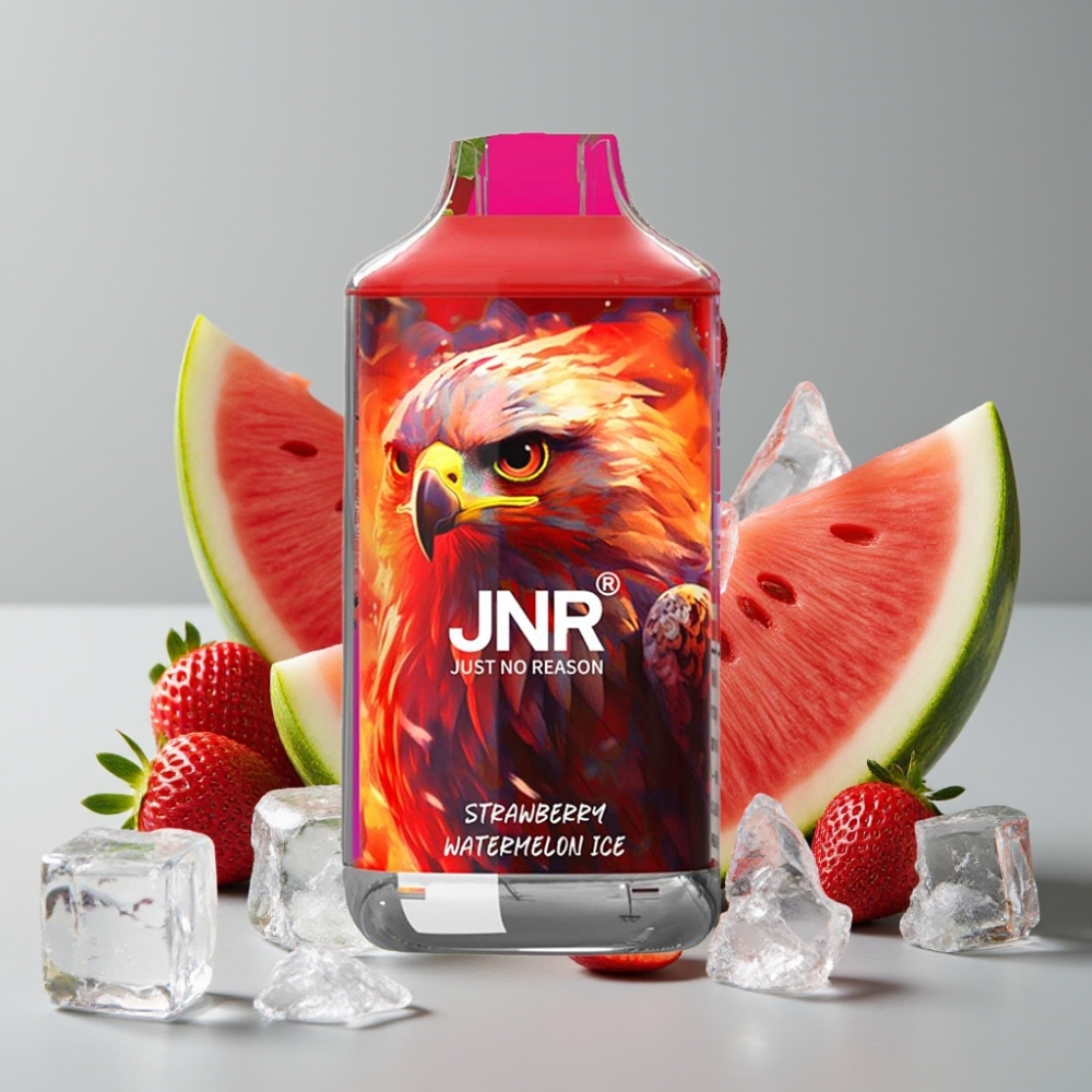 JNR Falcon 16000 Puffs 22ml Fresa Sandía Hielo Doble Malla Tipo C LED