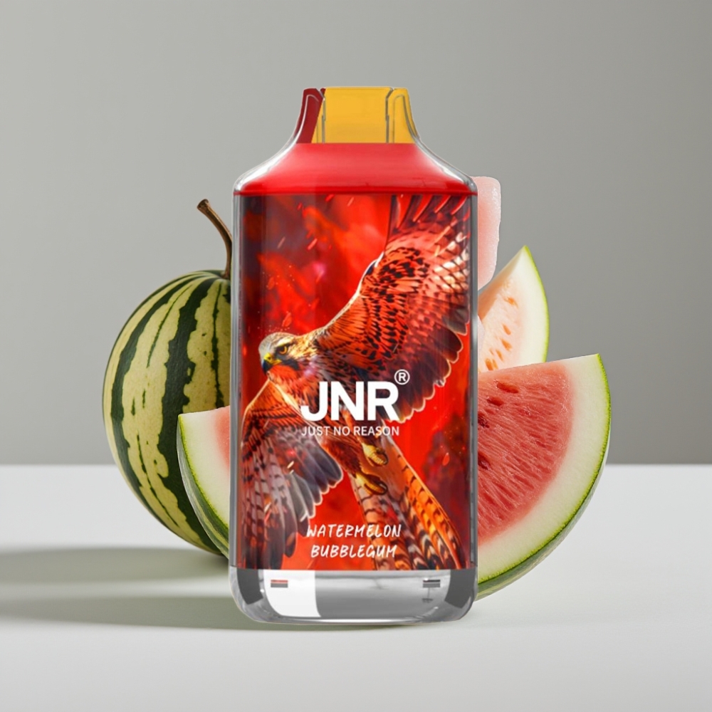 JNR Falcon 16000 Puffs 22ml Sandía Bubblegum Dual Mesh LED Tipo C