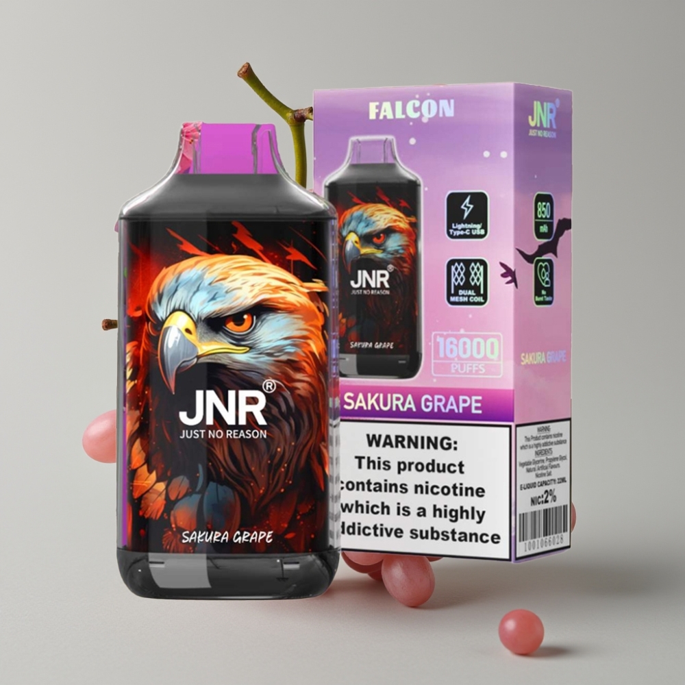 JNR Falcon 16000 Puffs Sakura Uva Dual Mesh 22ml Tipo C