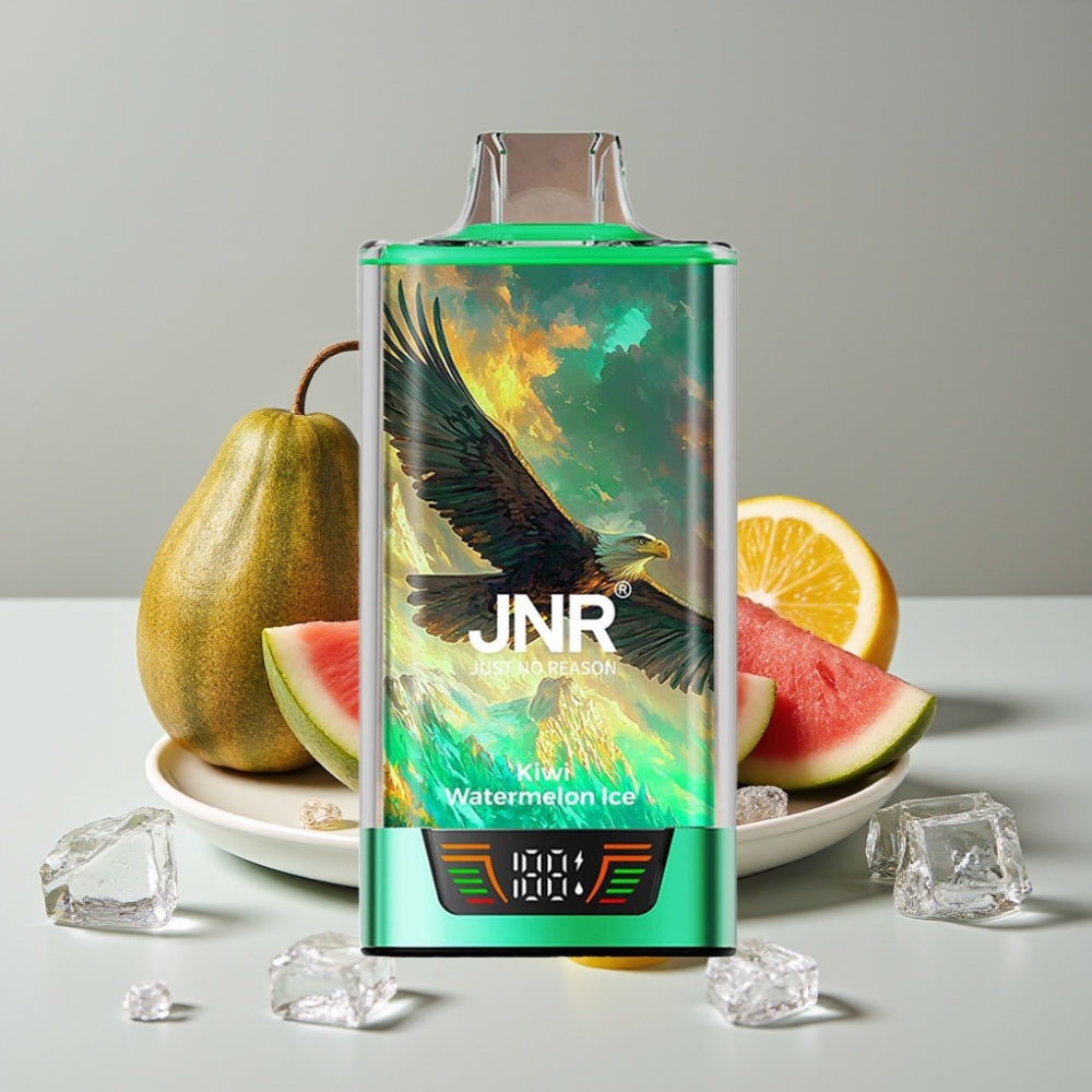 JNR Falcon Pro 28000 Desechable - 30ml - 5% Nicotina - Kiwi Sandía Hielo - USB-C - Dual Mesh