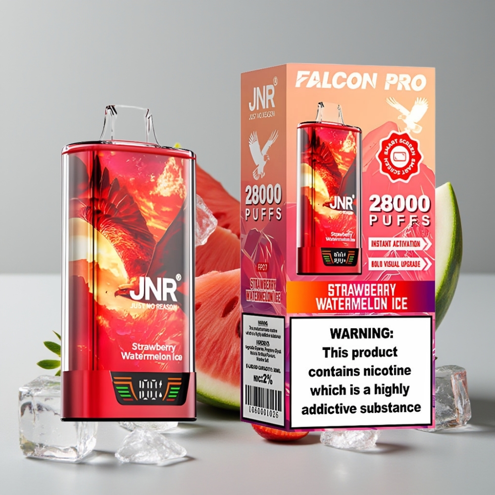 JNR Falcon Pro 28000 Desechable - 30ml, 950mAh, Fresa Sandía Hielo, Dual Mesh