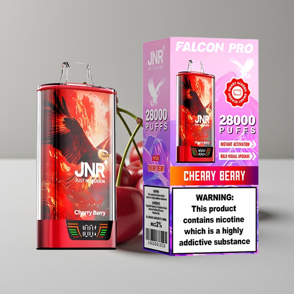 JNR Falcon Pro 28000 Desechable 30ml Cereza Baya USB-C Dual Mesh